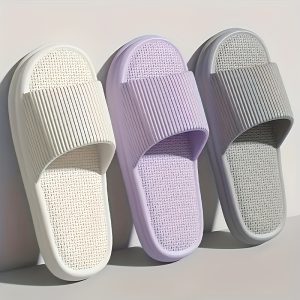Unisex Comfortable EVA Non-Slip Sandals - Minimalist Stripe Design, All Seasons Wearble & Handwash Friendly | Ideal for Home and Beach Use, Sandals for Women Winter, Sand Slip On Comfortable Sandals